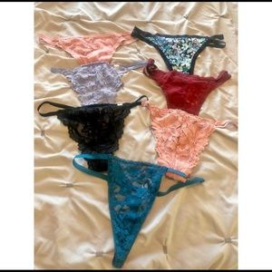 Bundle of Victorias Secret panties, size Medium NEW thongs vstrings